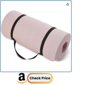 pink yoga mat with strap