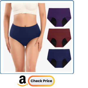 Molasus Incontinence Underwear for Women Absorbency Period Leakproof Panties