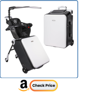 Bulyoou Carry on Luggage with Seat for Kids Expandable Ride on Suitcase with Spinner Wheels and Locks for Travel