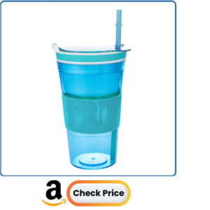 Eohak 2 in 1 Snack and Drink Cup Kid's Combo All-in-One Tumbler for On-The-Go No Spill Straw Cup