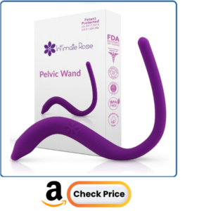 Intimate Rose Pelvic Wand, Pelvic Floor Muscle Trigger Point Massager, Perineal Massage Tool for Pelvic Physical Therapy