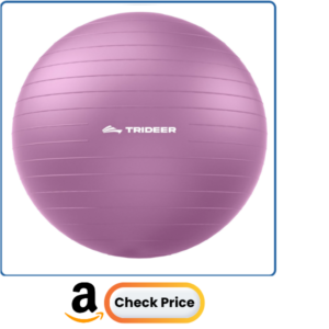 Trideer Exercise Ball for Yoga, Pilates & Fitness – Stability Ball Equipment for Home Gym & Office Chair, Core & Balance Training Accessories