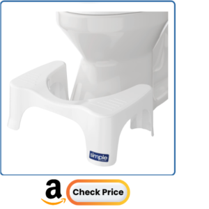 Squatty Potty Simple Curve Bathroom Toilet Stool 7" White