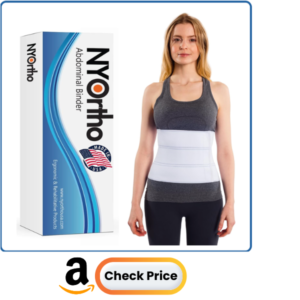 NYOrtho Post Surgery Abdominal Binder - Waist Support Belt for Men & Women - Postpartum Belly Band - Tummy Tuck Compression Garment