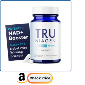TRU NIAGEN Patented NAD Supplement for Brain Function, Anti Aging & Cell Regeneration, 300mg Niagen, 30 Servings | Supports Cellular Energy, Muscle | Nicotinamide Riboside (NR)