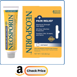 Neosporin + Maximum-Strength Pain Relief Ointment, Triple Antibiotic, Soothing Infection Protection, No-Sting Topical First Aid Wound Care for Minor Cuts