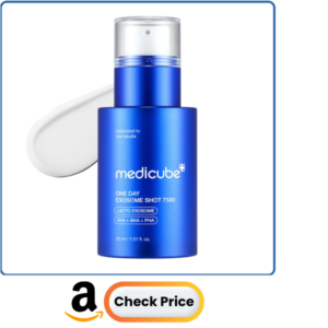 medicube Exosome Shot Zero 7,500 PPM Spicule Facial Serum | Liquid Skin Booster Serum | Exosome, AHA+BHA+PHA | Pore Care, Dead Skin Cells, Skin Texture, Korean Skincare