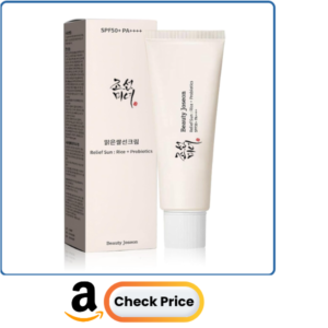 Beauty of Joseon relief sun Organic Korean sunscreen SPF50+, PA++++ Rice and Probiotics | Korean Skin Care Solution for All Skin Types UV Protection