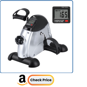 Mini Exercise Bike, himaly Under Desk Bike Pedal Exerciser Portable Foot Cycle Arm & Leg Peddler Machine with LCD Screen Displays