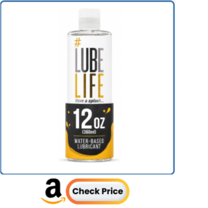 lubelife waterbased personal lubricant non-staining, non-scented, easy clean up
