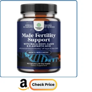 Male Fertility Supplements - Mens Prenatal Vitamins - 90 Count | Mens fertility supplement with CoQ10, maca root, methyl folate & D-aspartic acid