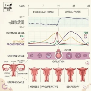 The menstrual cycle period phases hormones ovulation 