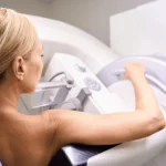 woman getting a mammogram 3d mammography