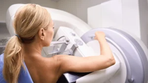 woman getting a mammogram 3d mammography