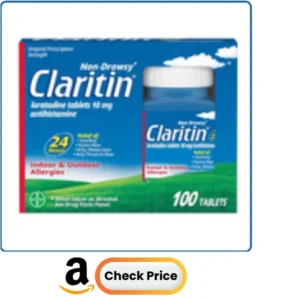 Claritin Allergy Medicine for Adults, 24-Hour Non-Drowsy Loratadine 10mg Pills, Antihistamine, 100 Tablets